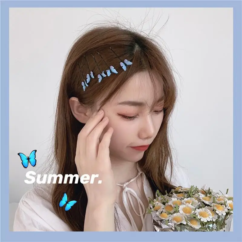 

6PCS Fashion Bobby Pin 3D Butterfly Design Hair Pin Hair Clip Hair Barrette Metal Hair Pin Clip for Women Girls Hair Accessories