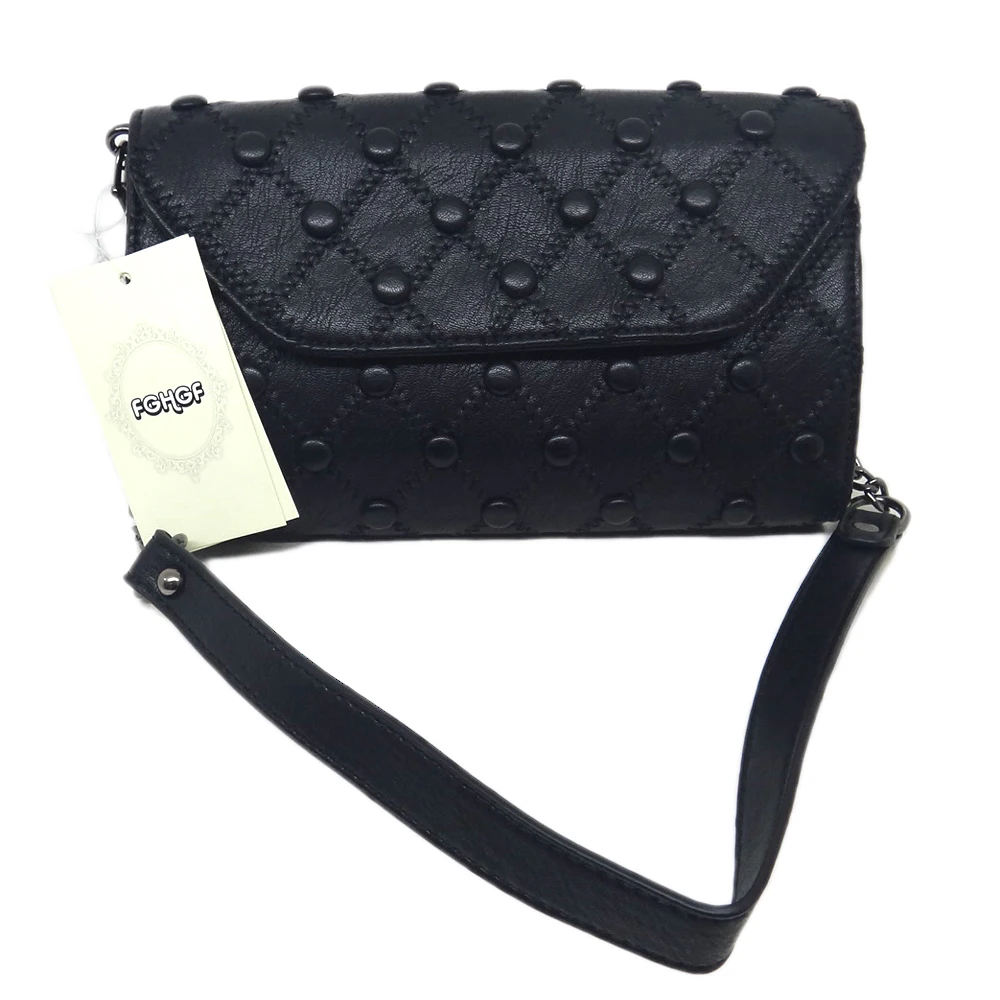 Новые стильные женские черные сумки из натуральной кожи на цепочке через плечо