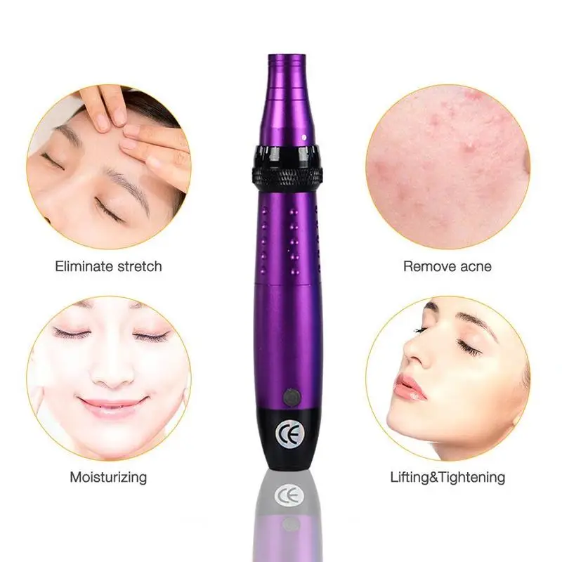 TMS электрические нано Авто Дерма микро иглы с 12 штемпель ручка удалить шрам