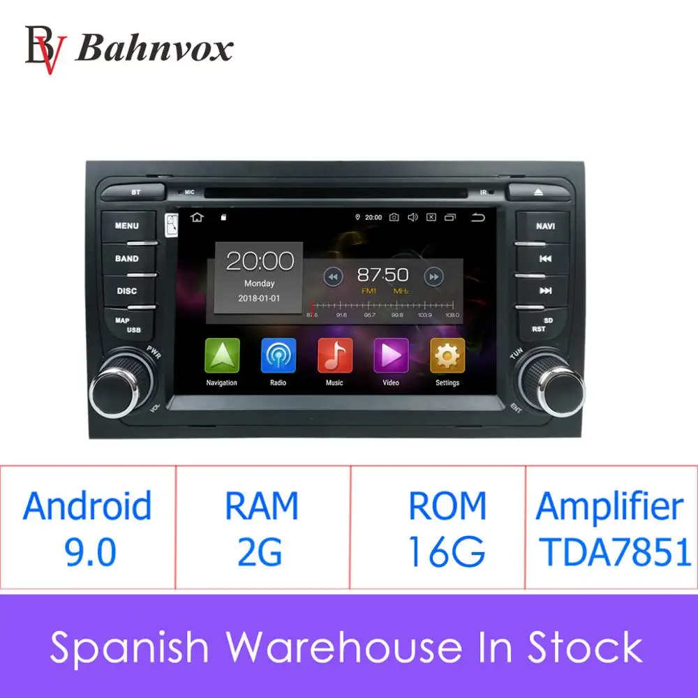 2 Din автомобильный DVD Радио мультимедийный плеер Android 9 0 Авторадио GPS навигация DSP