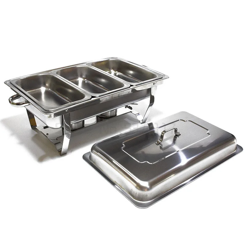 

Chafing Dish Food Warmer Stainless Steel Holding Tank Heat Tray Set 9 L