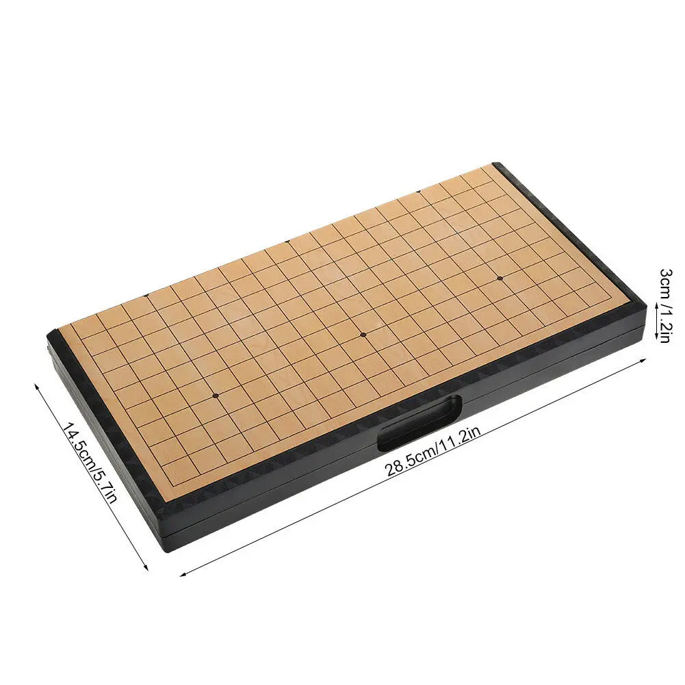 Портативный магнитный игровой набор Go с одиночными выпуклыми магнитными камнями