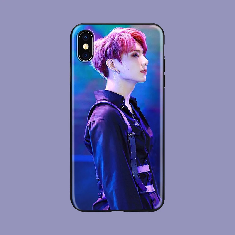 Bangtan Boys KPOP Mans мягкий силиконовый черный чехол для телефона iPhone 5 5S SE 6 6s 7 8 plus X Xs XR max