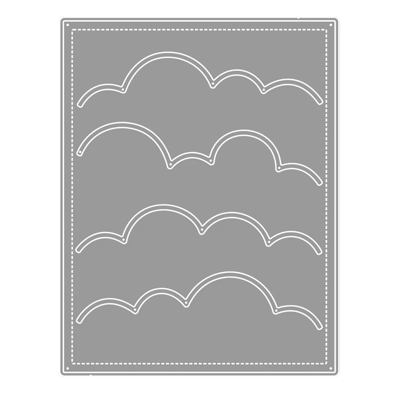 

2020 New Rectangle Edge Sewing Thread Background Cloud Metal Cutting Dies For DIY Making Scrapbooking Album Greeting Card Paper