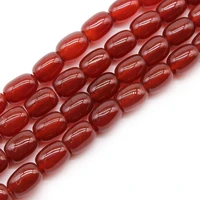 natural red agates stone drum shape loose spacer beads 10x14mm for jewelry making diy bracelet necklace accessories15