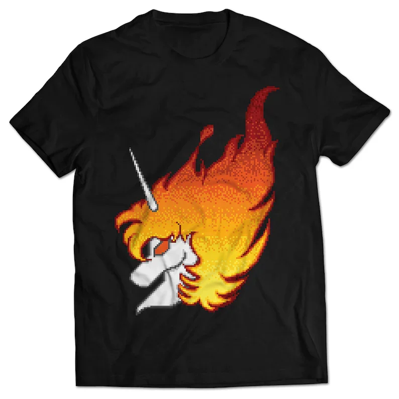 

Flaming Unicorn T-shirt Funny T Shirts For Men 3d Men T Shirt Short Sleeve
