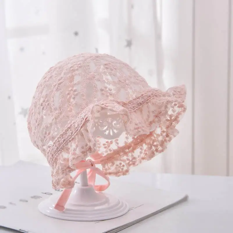 

Lace Baby Hats Princess Newborn Hat Cotton Girls Hat 0-24months Toddler Cap Bucket Hat Spring Summer Baby Accessories