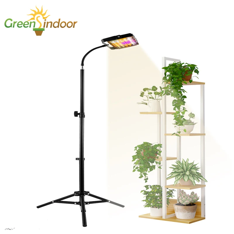 

Регулируемый светодиодный светильник для выращивания растений, 60-122 см, со штативом, 300 Вт, фитолампа для растений, полный спектр 3500K 5500K, комн...