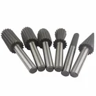 Набор фрез 6 мм из быстрорежущей стали для гравировки, комплект из 6 насадок для древесины, пластика, металла