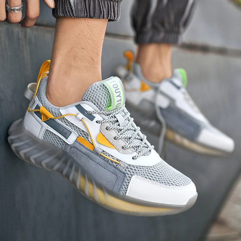 

New Style Casual Men's Shoes Fashion Casual Knife Edge Coconut Soft Bottom Shock Absorption Tide Shoes Popcorn Bottom