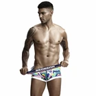 Мужские модные трусы-боксеры с мешочком для пениса, дизайнерские трусы для геев с 3D принтом граффити, свободный мой стиль, Лидер продаж, трусы