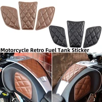 motorcycle modified parts leather fuel tank pad fuel tank stickers cafe racing retro locomotive fuel tank protective cover