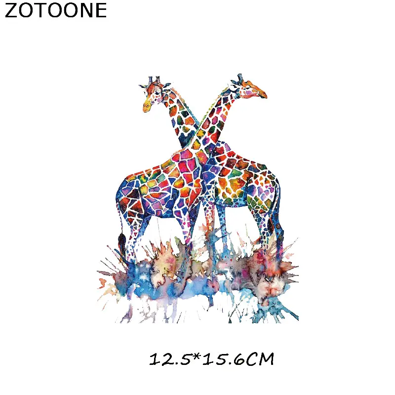 Термоаппликация ZOTOONE полосатые наклейки для рисования животными глажка на