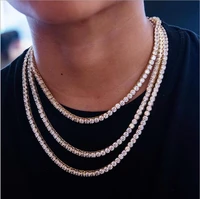fashion iced out acrylic crystal bracelet necklace men link tennis chain fashion hip hop jewelry women choker necklace