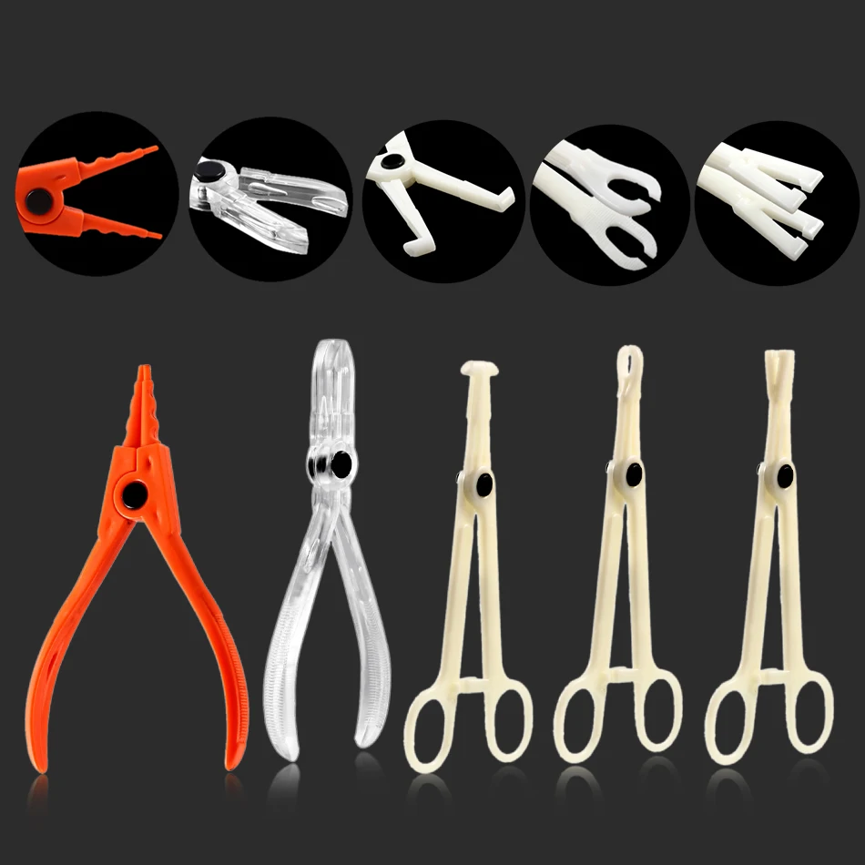 

1PC Acrylic Professional Clamp Ear Lip Navel Nose Round Open Septum Piercing Tool Forceps Plier Clamp Body Jewelry Puncture Tool