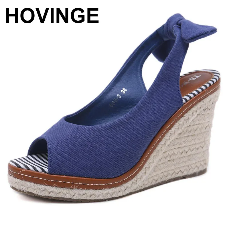 

Сандалии HOVINGE женские на платформе, удобные босоножки на толстой танкетке, туфли с открытым носком, лето 2020