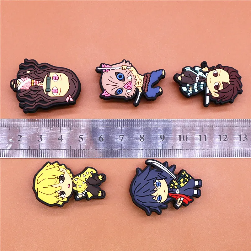 Japan Comics Style PVC Shoe Charms Cute Sandals Accessories Shoes Buckle Decorations fit Croc JIBZ Kids X-mas Party Gifts U253