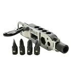 Многофункциональная отвертка, многофункциональный инструмент, регулируемый гаечный ключ, Щековая отвертка, открывалка, брелок для ключей для выживания зубчатая передача со светодиодный светильник кой