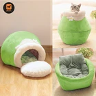 Кошка кровать домик пещера для кошек котята гнездо подушка зима теплый глубокий спальный мешок мягкая складная Закрытая мебель для домашних животных продукты