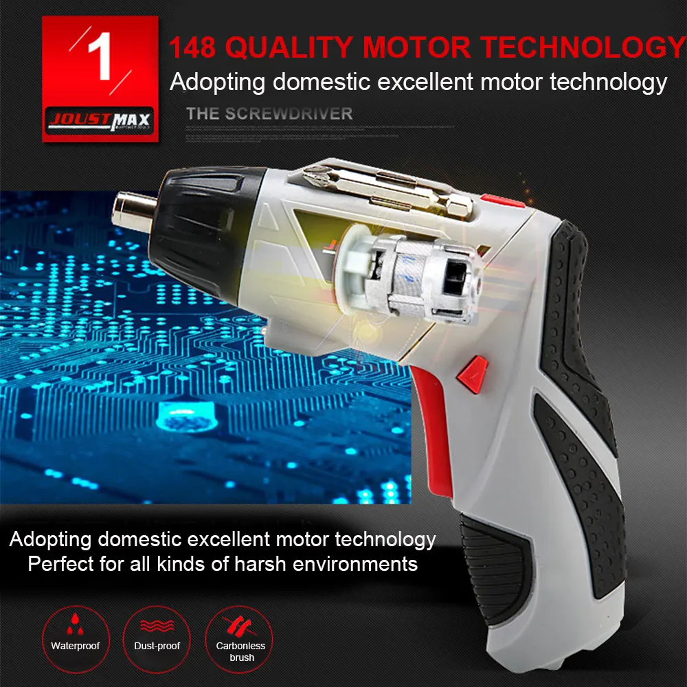 

Electric Screw Driver 45pcs/Set Grinding Durable Electric Drill Electric Drill Driver 4.8V Silicone 220R/MIN LED Screwdriver