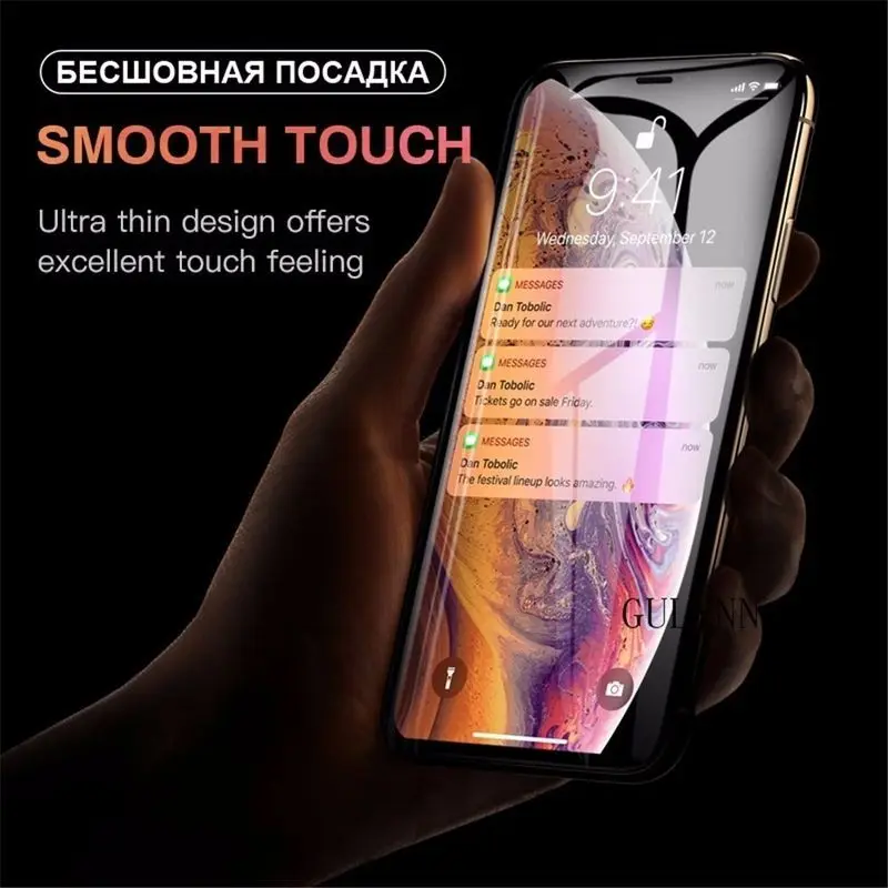 200D изогнутое Защитное стекло для iPhone 11 Pro Xs Max X XR XS закаленное защитное стекло на iPhone 6S 6 7 8 Plus стеклянная пленка