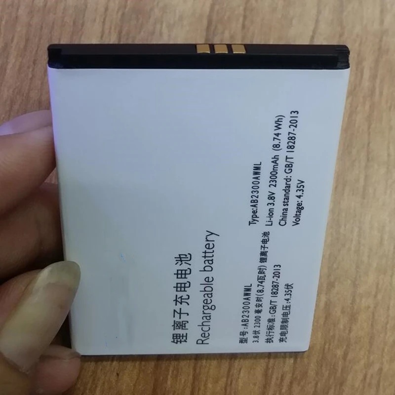 Аккумулятор AB2300AWML на 2300 мАч для Philips Xenium S396 S358 мобильный телефон, Высококачественная батарея с фотоэлементами
