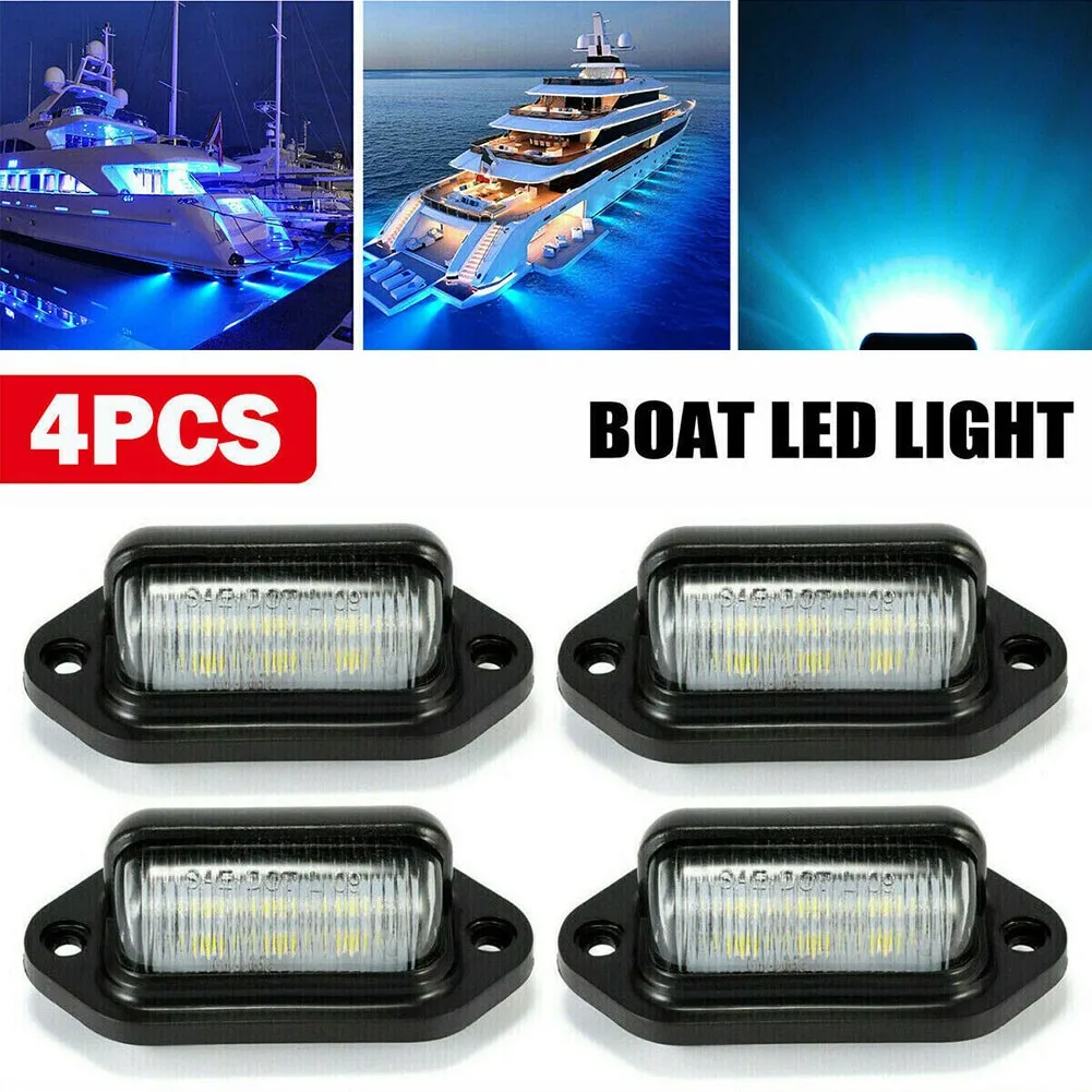 

1.8W License Plate Light 2.57 * 1.25 * 0.86in 6-LED Accessories Black Ice Blue