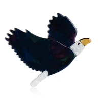 oi acrylic animal brooches cute vivid blue bird brooch for women men children suit shirt bag hijab pins jewelry holiday gifts