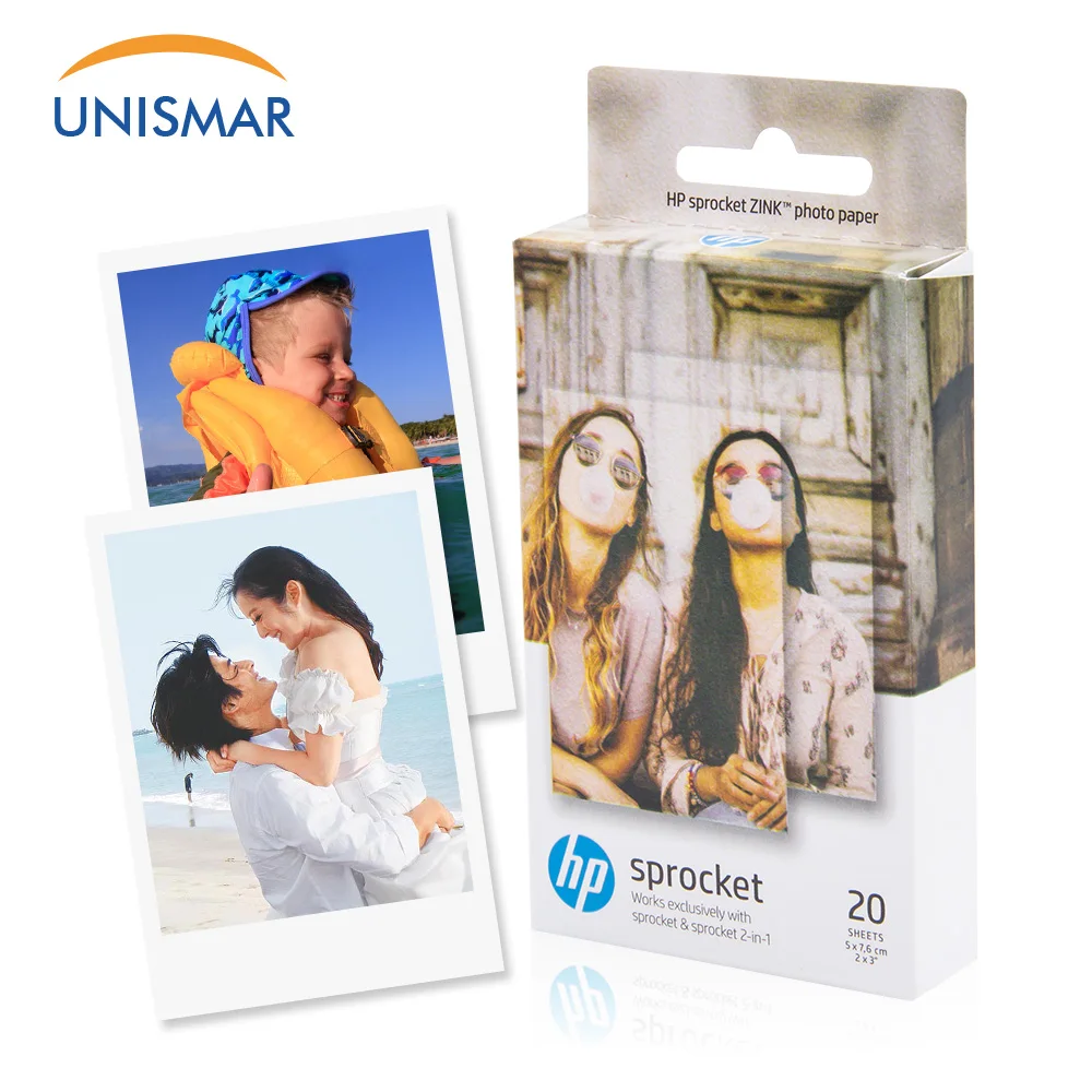 Unismar 20 листов для HP Звездочка Карманный фотопринтер липкий фото бумага ZINK Bluetooth