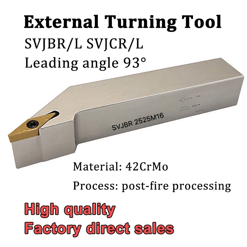 

SVJBR SVJBL SVJCR SVJCL 1212 1616 2020 2525 External Turning Tool Holder CNC Lathe Cutter For Turning Inserts VC**1103 VC**1604