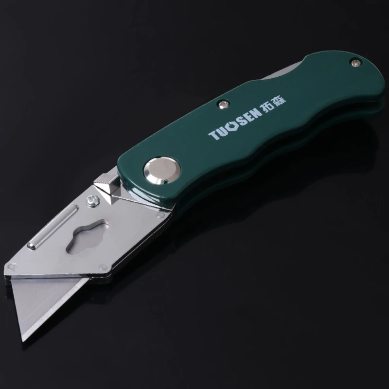 

Stainless Steel Folding Utility Knife Woodworking Outdoor Camping w/ Five Blades