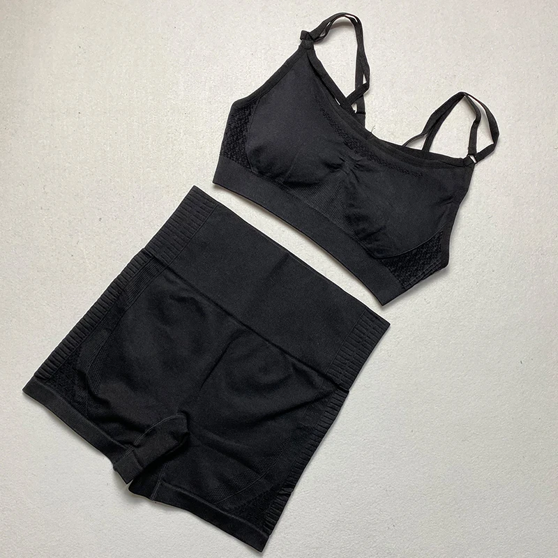 Комплект из двух предметов с шортами для спортзала Женский энергетический