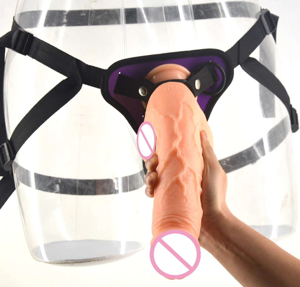 Анальная пробка страпон реалистичный фаллоимитатор на пенисе большой съемный