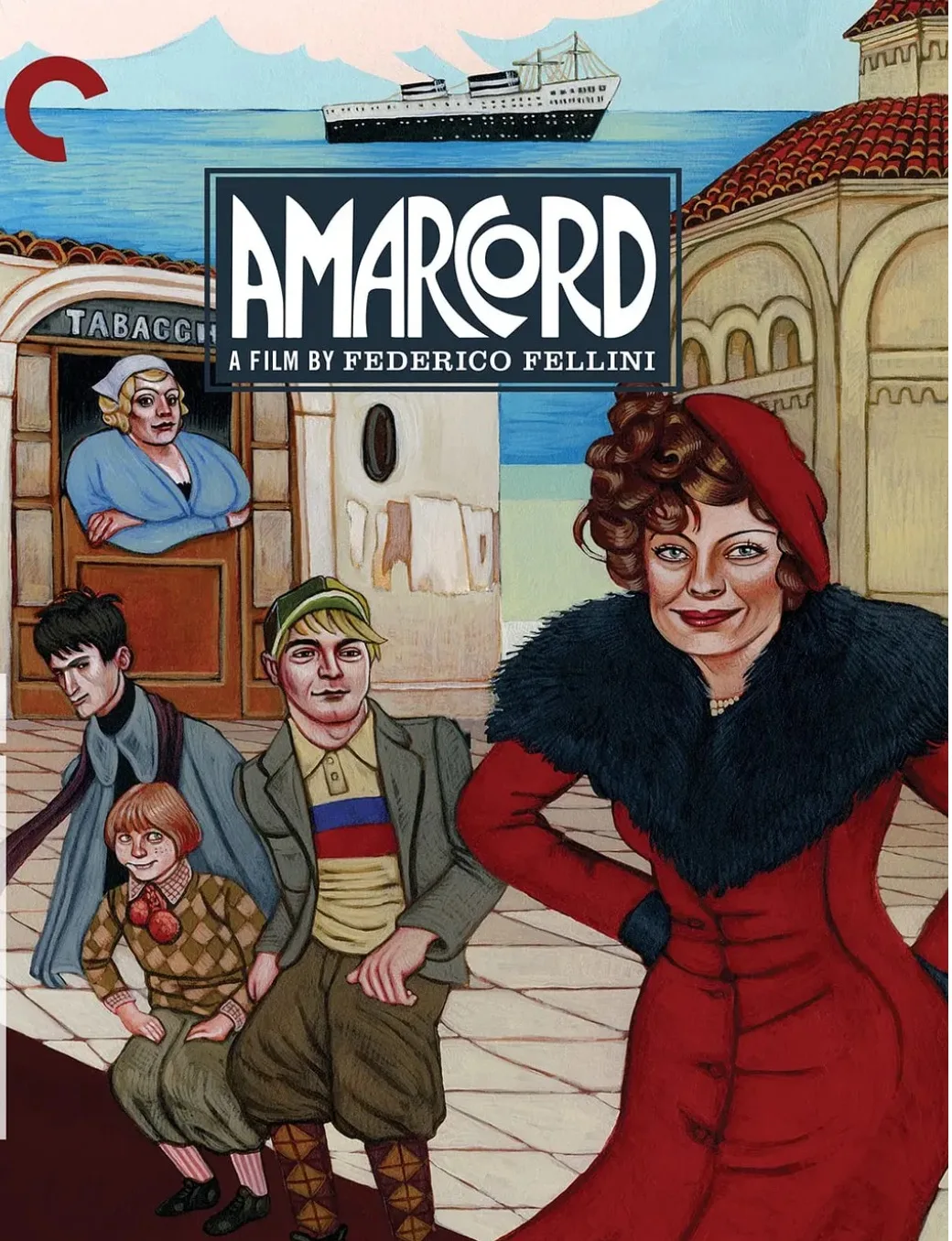 Я помню что итальянский фильм Amarcord ферико Феллини 1973 декоративный плакат