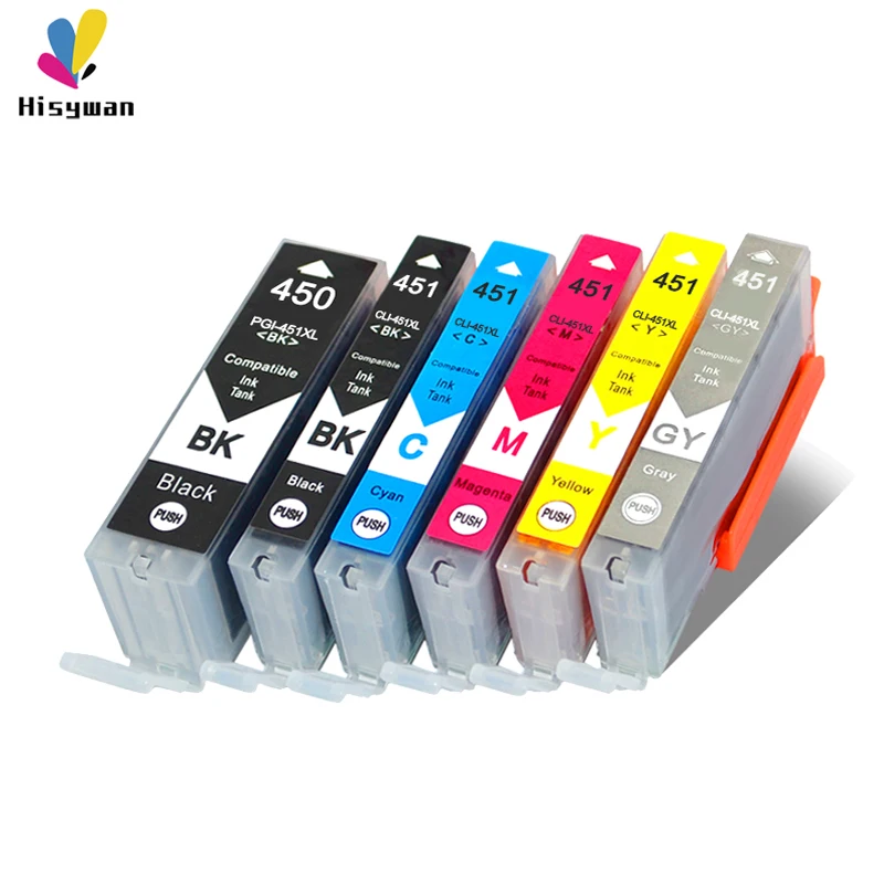 Hisywan PGI450 чернильный картридж для Canon PGI 450 IP7240 MG5440 MG5540 MG6440 MG6640 MG5640 MX924 MX724 IX6840 принтер