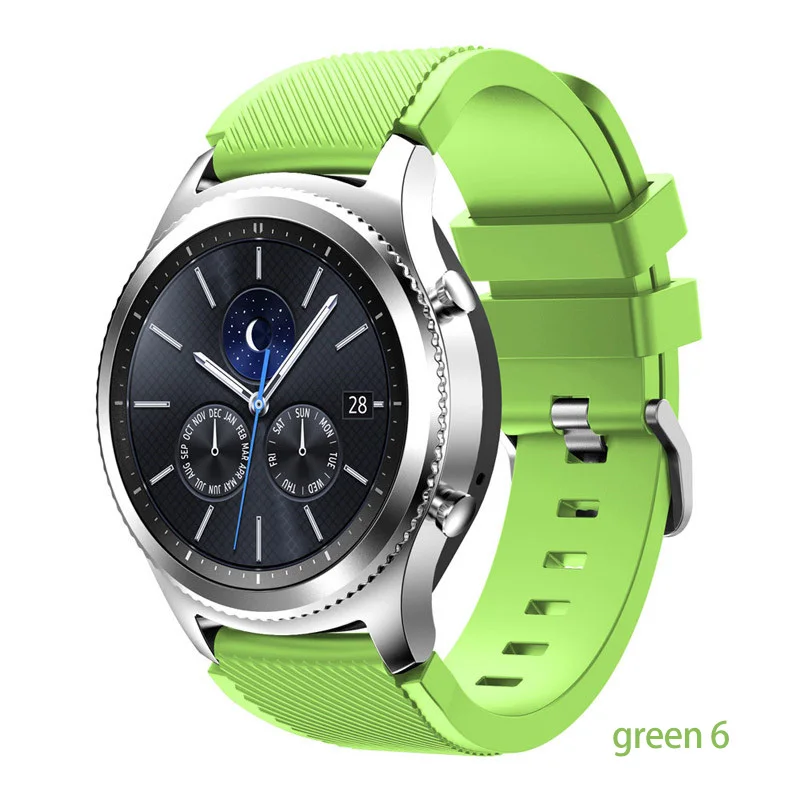 green 6 Ремешок для samsung gear S3 Frontier Galaxy watch 46 мм Активные мужские ремешки 22 мм силиконовый браслет ремешок для часов huawei watch gt 2 - Цвет ремешка: green 6