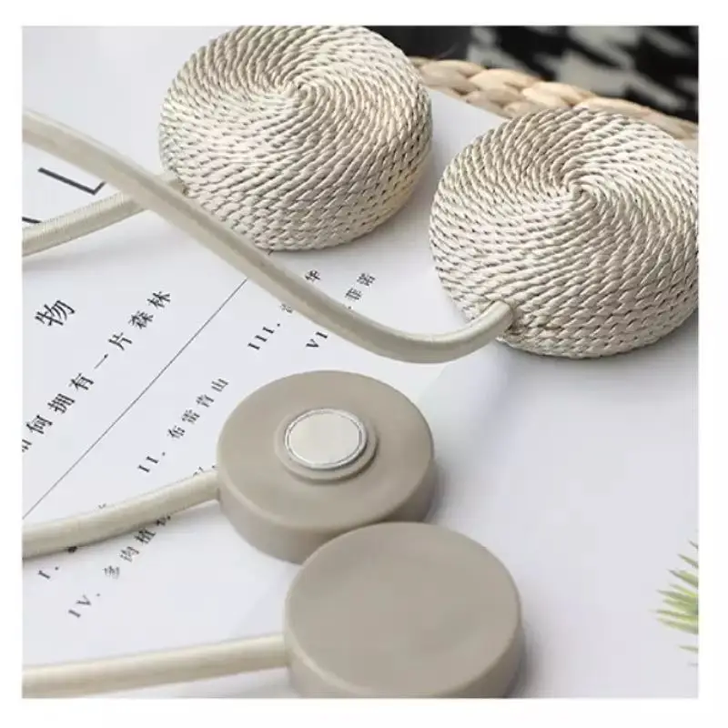

1Pc Curtain tie belt creative magnet curtain buckle European tie rope tie down simple modern curtain tie