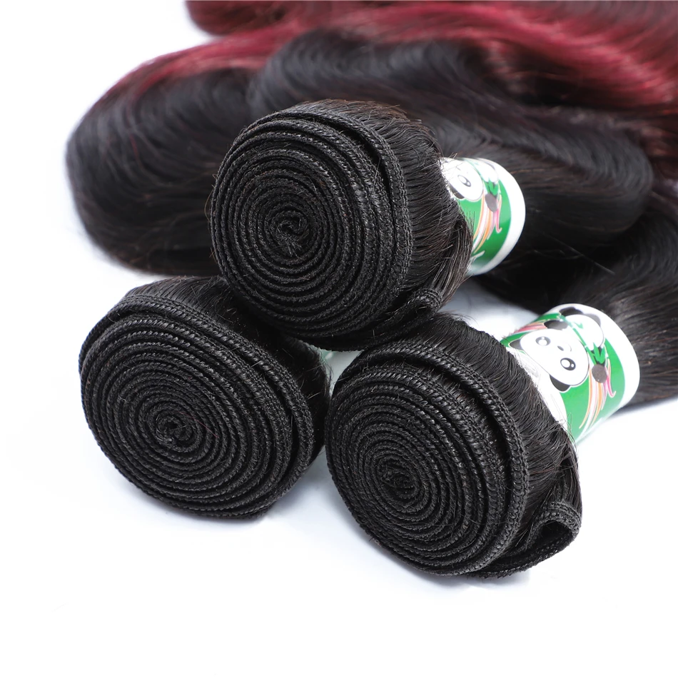 1В 99J волнистые человеческие волосы пряди 1 шт. бразильские коричневые для