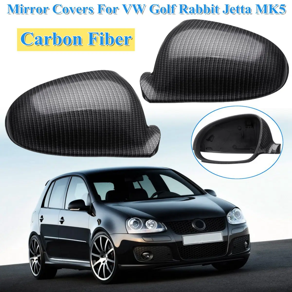Колпачки из углеродного волокна для боковых крыльев зеркал колпачки Golf Rabbit GTI R32