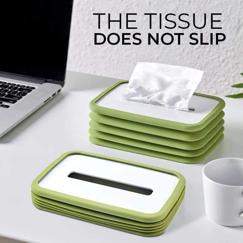 

Silicone Folding Tissue Box Multi-Function Free-Retractable Capacity for Bathroom Kitchen Bedroom Office Servilletero Rangement