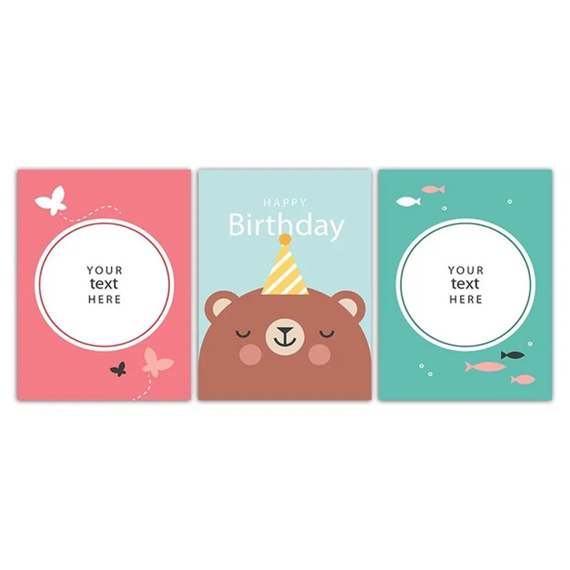 Мультфильм животных живопись принты скандинавские Холст плакат с цитатами стены