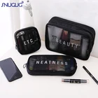 Женская косметичка на молнии SNUGUG, прозрачный чехол для макияжа, органайзер для хранения, косметический набор