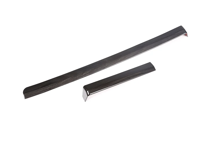 Black Wood Grain Для Toyota Land Cruiser Prado FJ150 150 ABS внутренняя пассажирская Боковая Отделка полосы для LHD автомобильные аксессуары 2 шт - Название цвета: Black Wood Grain