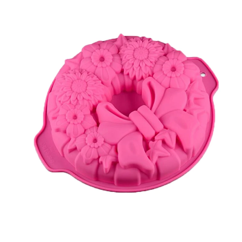 Silicone Non-Stick Garland Flan Bow Shape Cake Mold For Pie Muffin Bread Bakeware Baking Pan Savarin Kouglof Angel Cakes | Дом и сад