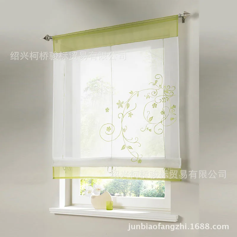 Европейский Римский занавес вышитый в рустикальном стиле жалюзи для кухни