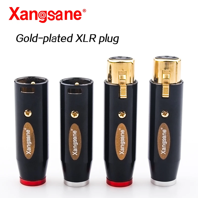 4 шт. Hi-Fi Конектор High-end позолоченный XLR кабель коннектор 3-х контактный разъем |