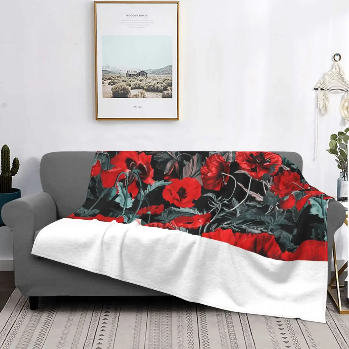 

Manta de Jardin de amapolas, colcha para cama a cuadros, manta de playa, manta a cuadros для детей