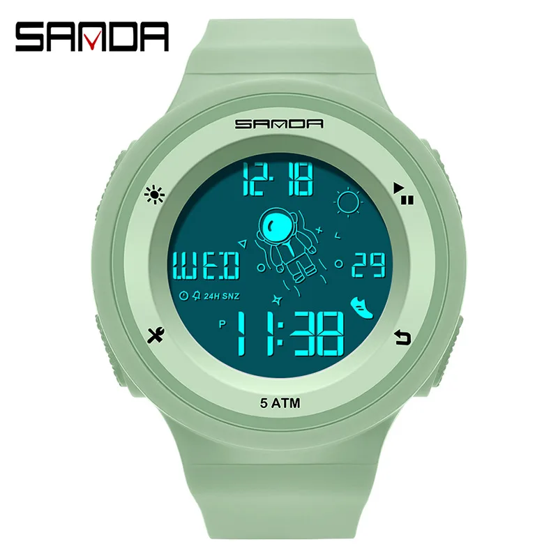 

Часы наручные SANDA Мужские Цифровые, электронные водонепроницаемые, s-образные, 2021