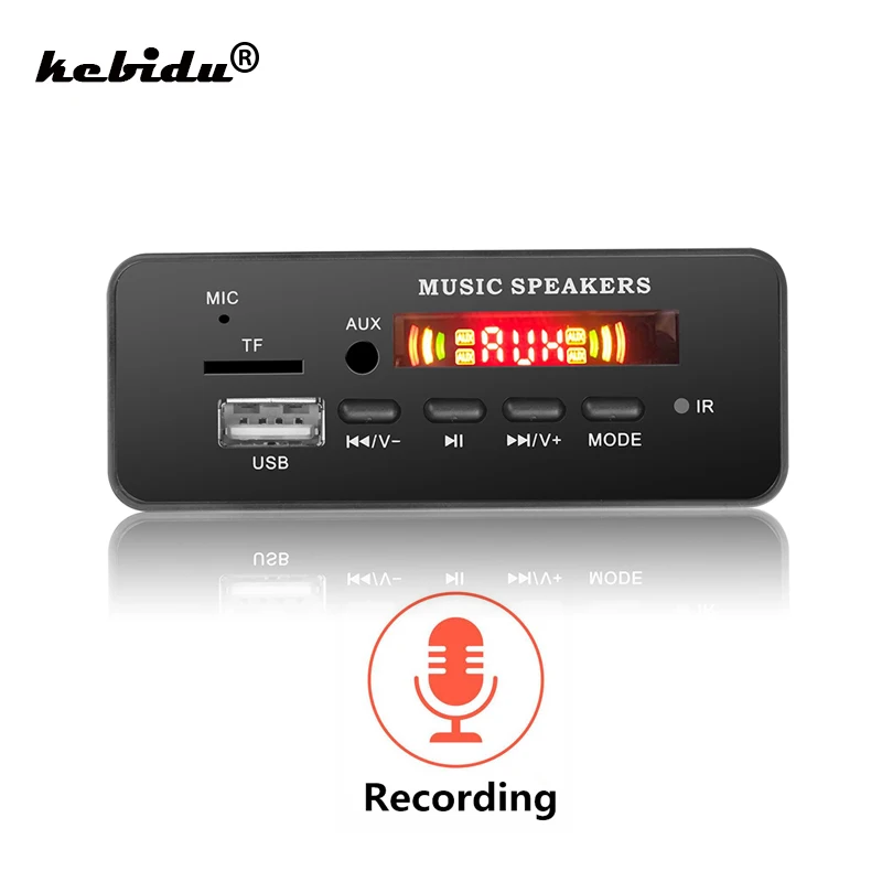 Плата декодера MP3 WMA DC 5 12 в Bluetooth V5.0 аудио модуль USB TF FM радио AUX mp3 плеер гарнитура