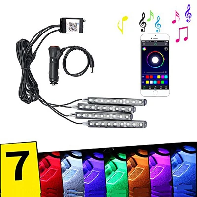 1 набор декоративсветильник RGB светильник для салона автомобиля|Декоративная